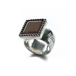 925 sterling zilveren vierkante wisselbare ring